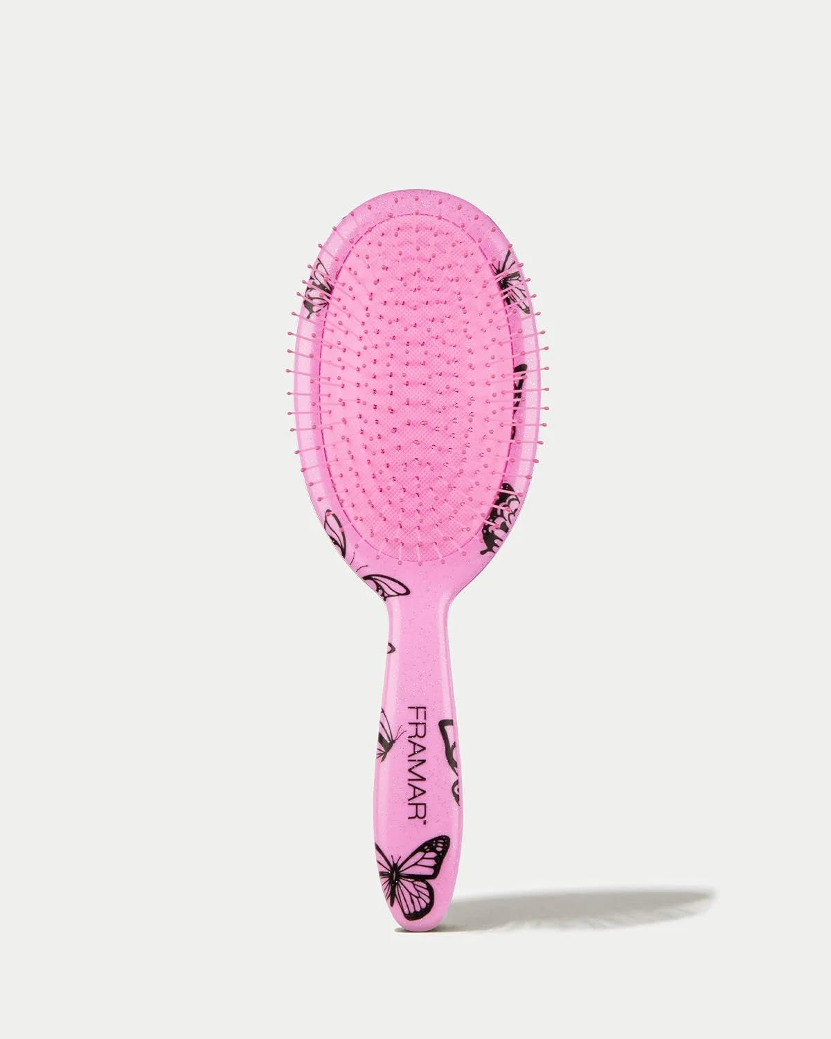 FRAMAR Checkered Hair Brush Detangler, Wet Hair Brushes For Women – Pink