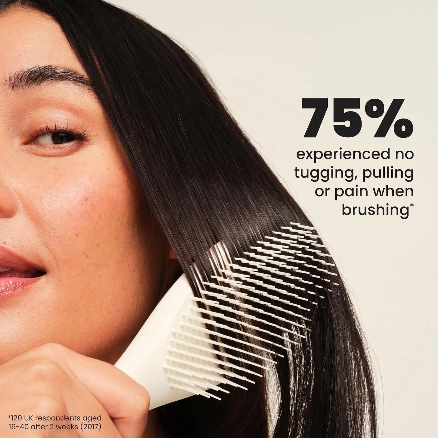 Tangle Teezer Matte Ultimate Detangler Brush, Straight to Curly, Cream