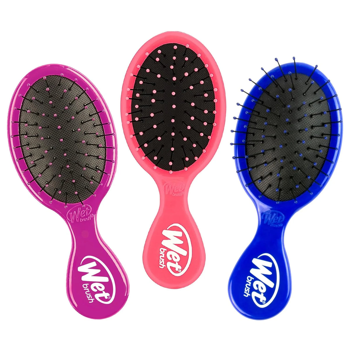 Wet Brush Mini Detangler Hair Brush, Purple, Detangling Travel Hairbrush, Ultra-Soft IntelliFlex Bristles Glide Through Tangles with Ease, Pain-Free, All Hair Types (2 Pack)