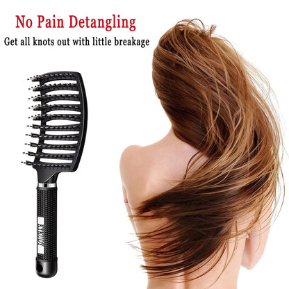 2 Pack Detangling Brushes for Women & Kids, Wet & Dry Hair, All Hair Types