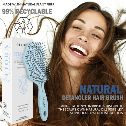 Fiora Naturals Detangling Hair Brush for Women, Detangler Hair Brush, Pink