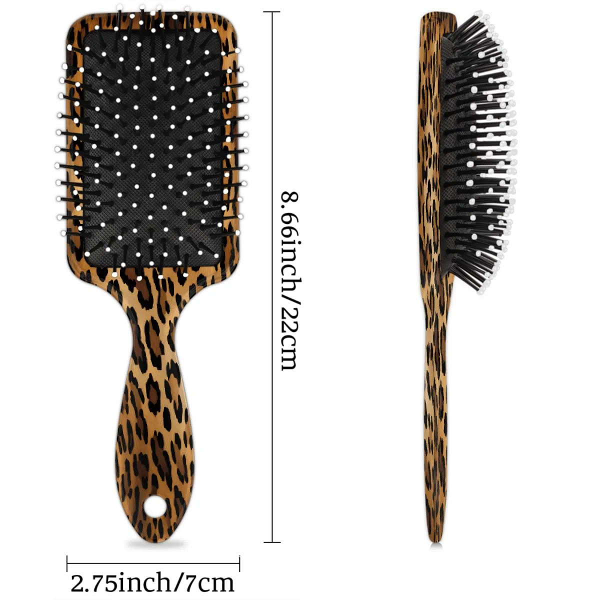 Wet Hair Brush Detangling Hair Brushes for Women Men, Paddle Brush(Retro Leopard Cheetah Animal Print)