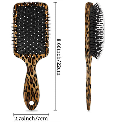 Wet Hair Brush Detangling Hair Brushes for Women Men, Paddle Brush(Retro Leopard Cheetah Animal Print)