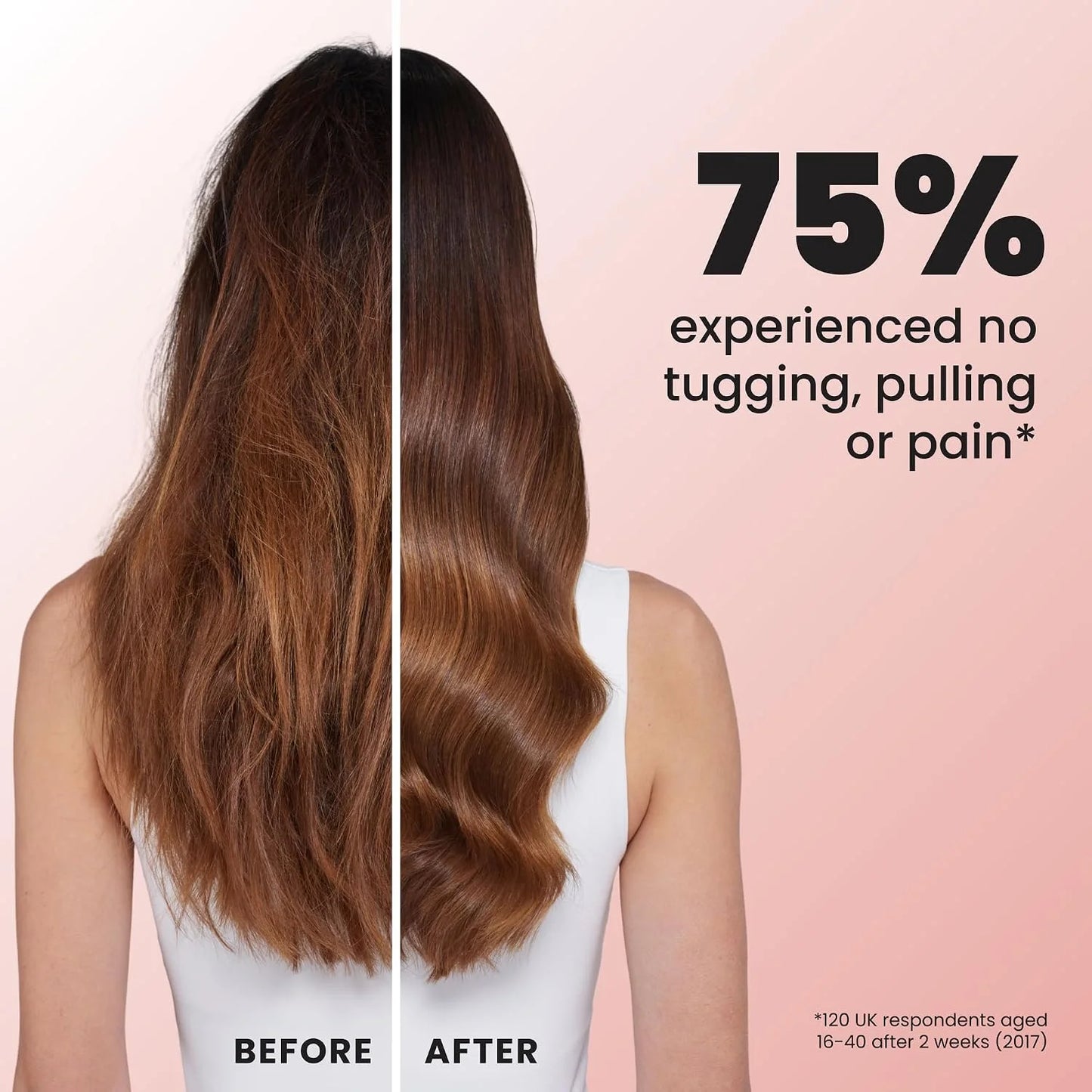 Tangle Teezer Ultimate Detangler Brush, Straight to Wavy, Millennial Pink