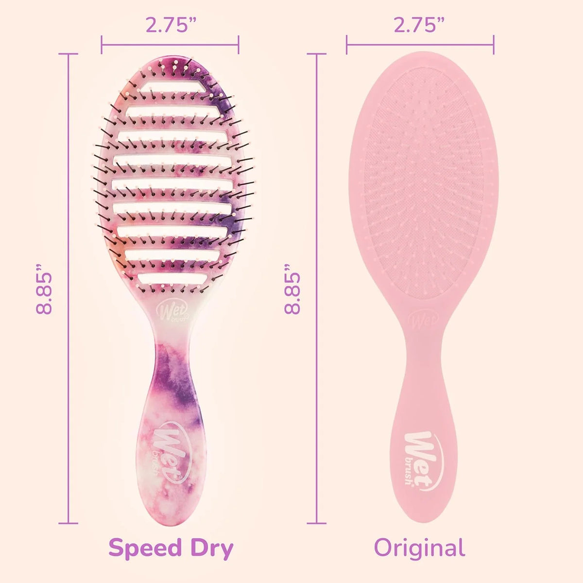 Wet Brush Speed Dry Hair Brush, Orange Crush (Summer Quencher) - Vented Design & Soft HeatFlex Bristles Are Blow Dry Safe - Ergonomic Handle Manages Tangles - Pain-Free Hair Accessories