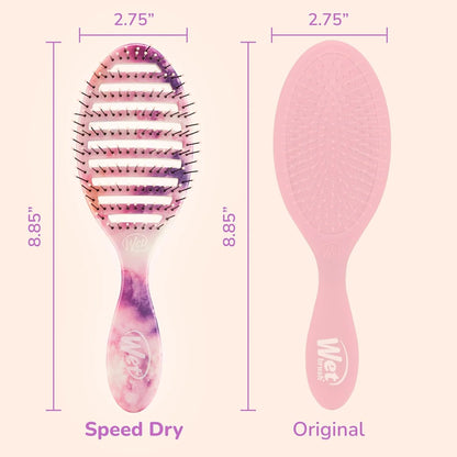 Wet Brush Speed Dry Hair Brush, Orange Crush (Summer Quencher) - Vented Design & Soft HeatFlex Bristles Are Blow Dry Safe - Ergonomic Handle Manages Tangles - Pain-Free Hair Accessories
