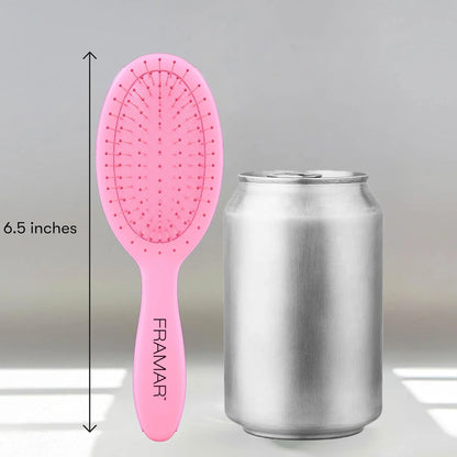 FRAMAR Checkered Hair Brush Detangler, Wet Hair Brushes For Women – Pink