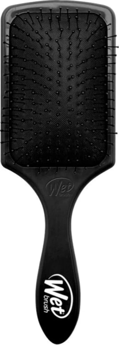 Wet Brush Refresh and Extend Paddle Detangler, Black, Detangling Brush with Infused Charcoal Ultra-Soft IntelliFlex Bristles For All Hair Types, Removes Dirt, Excess Oils & Impurities