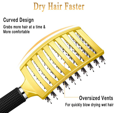 Detangling Brush for Women & Kids, Wet & Dry Hair, All Hair Types