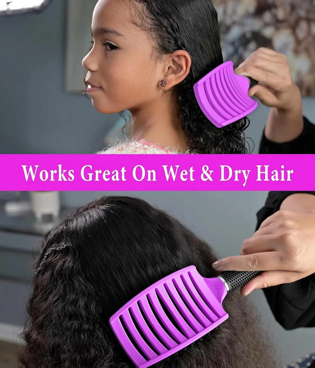 Detangling Brush for Women & Kids, Wet & Dry Hair, All Hair Types