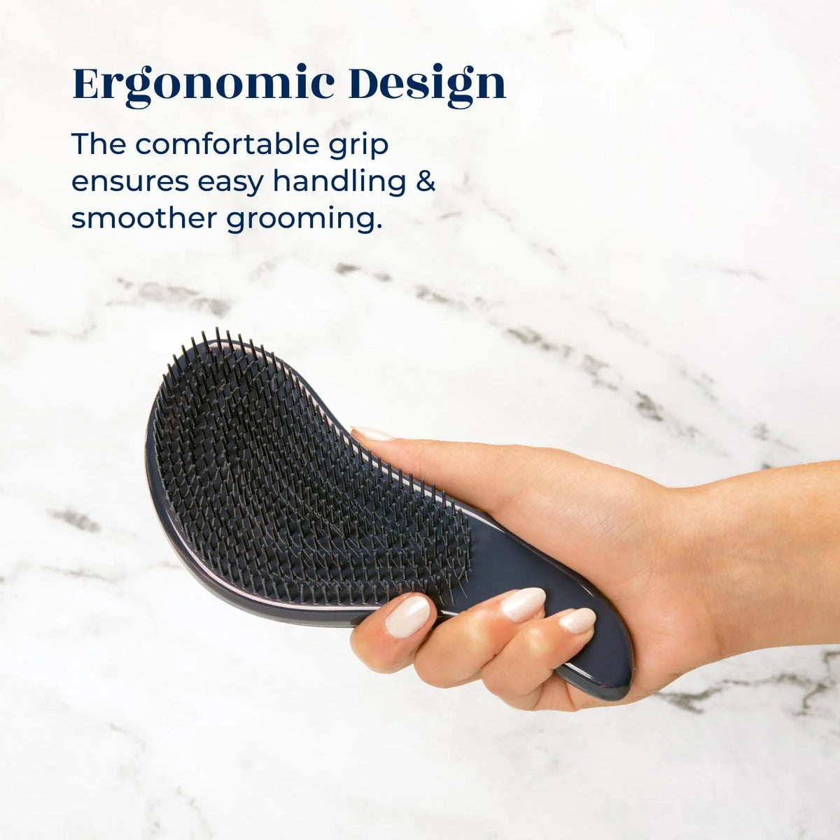Crave Naturals Biggie Glide Thru Hair Brush - Detangler Brush for Curly, Straight, Wet or Dry Hair - Gentle Detangling Brushes for Adults, Kids, Toddlers - Hair Accessories for Women, 8.4x3.4" - Black