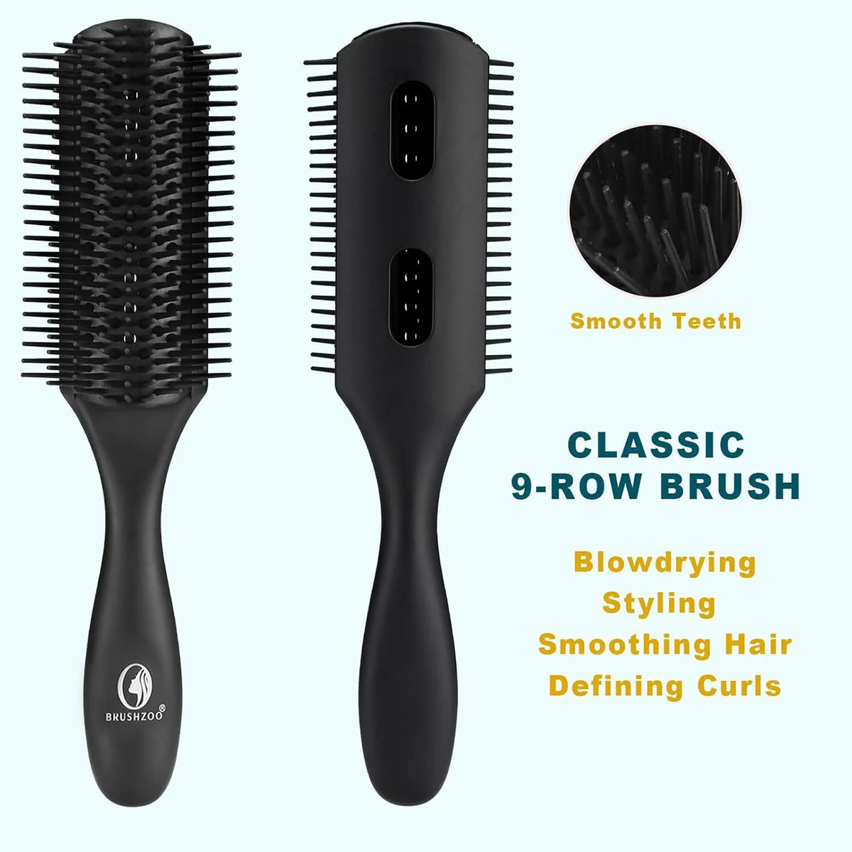 Detangler Hair Brush for Curly Hair, Curly Hair Brush for Natural 3/4abc Hair, Detangling Brush for Women Men Kids Styling Defining