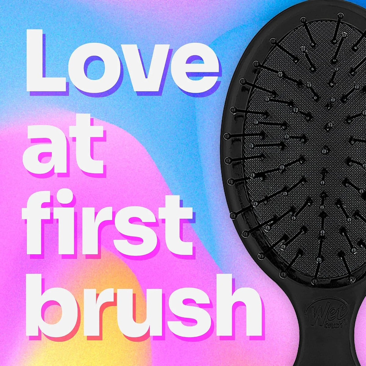 Wet Brush Original Detangler Hair Brush Frosty Kit - Ultra-Soft IntelliFlex Bristles - Detangling Brush Glides Through Tangles For All Hair Types (Wet Dry & Damaged) - 1 Brush & 1 Scrunchie