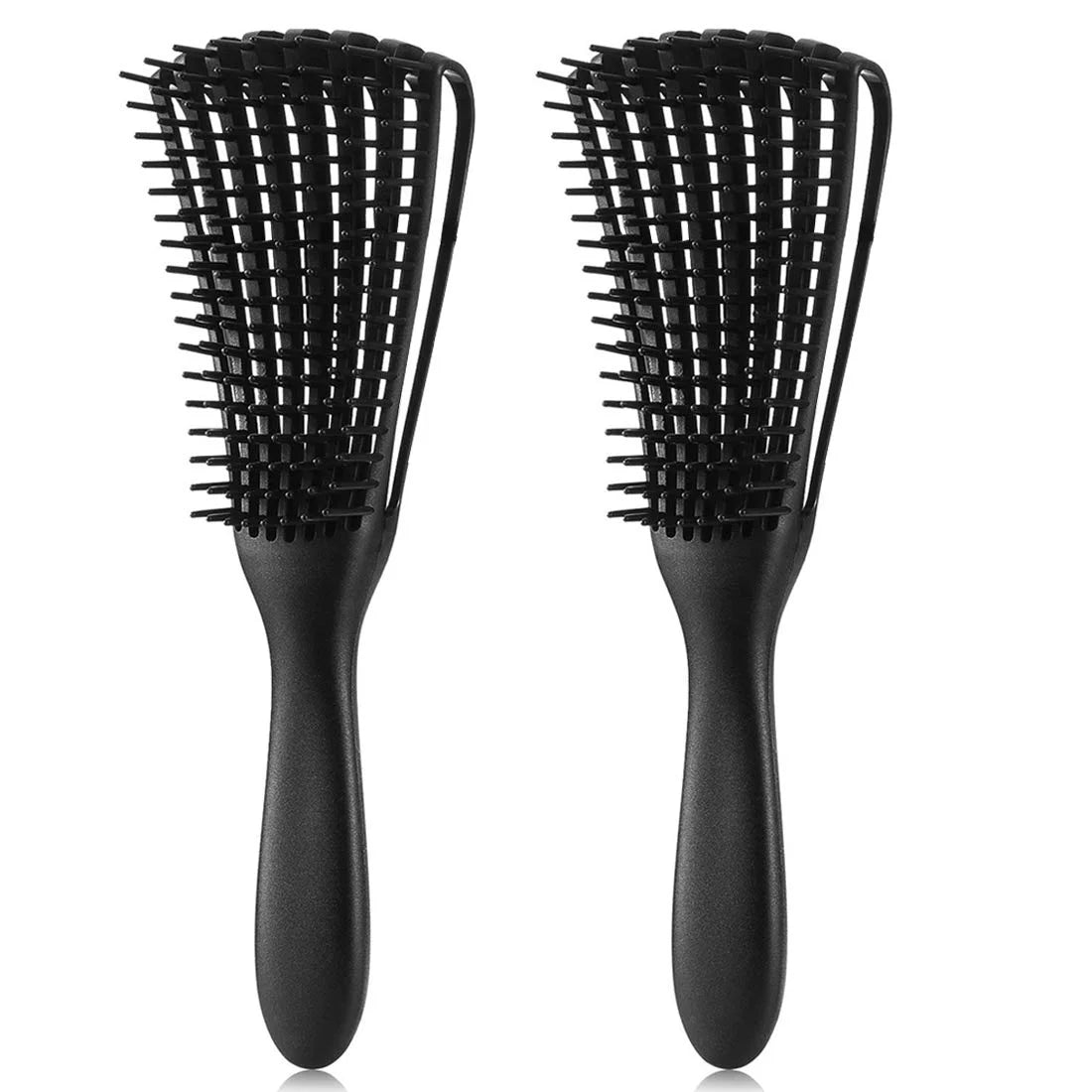 Hair Brush, Detangling Brush for Afro America/African Hair Textured 3a to 4c Kinky Wavy/Curly/Coily/Wet/Dry/Oil/Thick/Long Hair, Knots Detangler Scalp Massage Comb (2 pcs, Blue-Blue)
