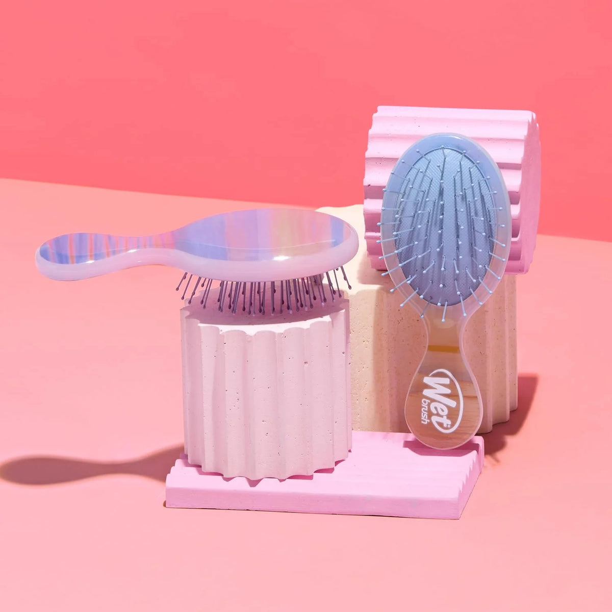 Wet Brush Mini Detangler Hair Brush, Blue (Desert Afterglow) - Detangling Travel Hair Brush - Ultra-Soft IntelliFlex Bristles Glide Through Tangles with Ease - Pain-Free - All Hair Types