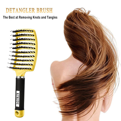2 Pack Detangling Brushes for Women & Kids, Wet & Dry Hair, All Hair Types