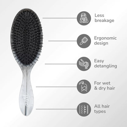 Wet Brush Original Detangler Hair Brush, Hipster Sketch, Ultra-Soft IntelliFlex Bristles, Detangling Bristles Glide Through Tangles (Wet & Dry Hair), Women & Men