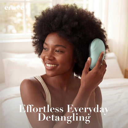 Crave Naturals Detangling Hair Brush Large Turquoise – Glide Thru Hair Detangler Brush for Women, Kids & Toddlers – Gentle Scalp Care, No-Pain Tangle-Free Hairbrush for All Hair Types