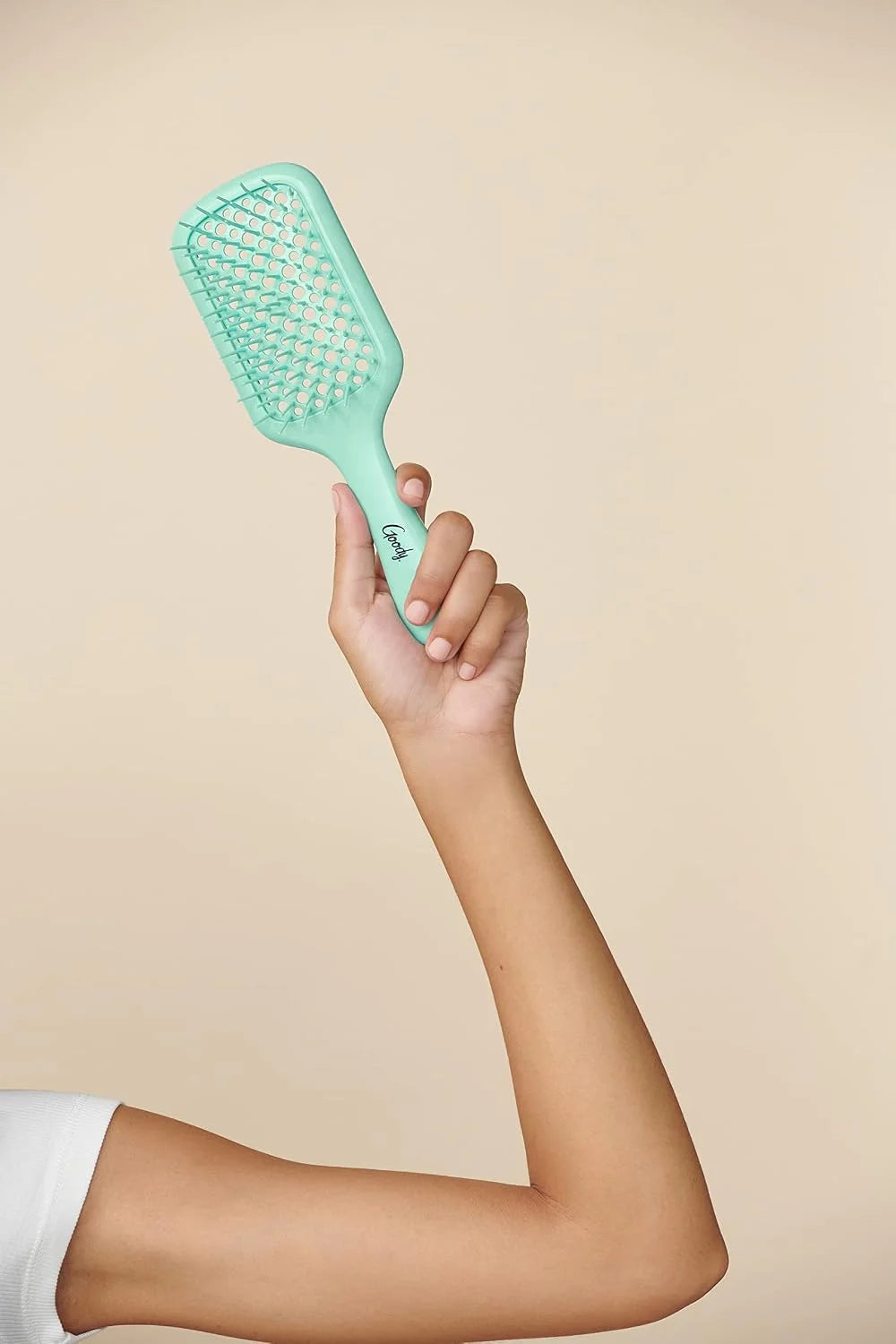 Planet Goody Ocean Rescue Vented Paddle Brush - Teal, Ouchless Detangler with Flexible Bristles, Helps Accelerate Drying, Use as a Detangling or Styling Brush, All Hair Types
