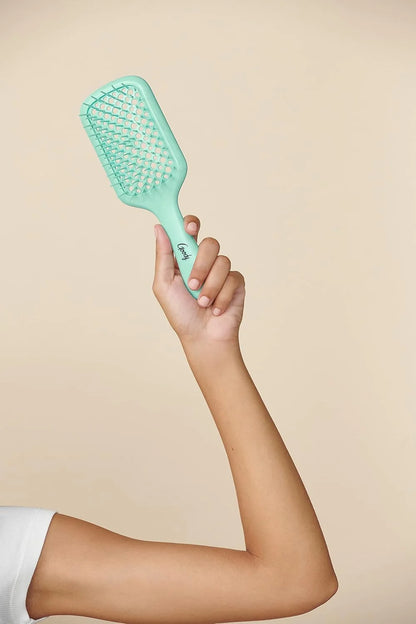 Planet Goody Ocean Rescue Vented Paddle Brush - Teal, Ouchless Detangler with Flexible Bristles, Helps Accelerate Drying, Use as a Detangling or Styling Brush, All Hair Types