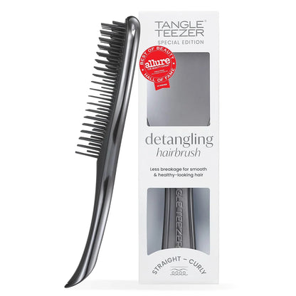 Tangle Teezer Chrome Detangler Mini Hair Brush, Straight to Curly, Pink