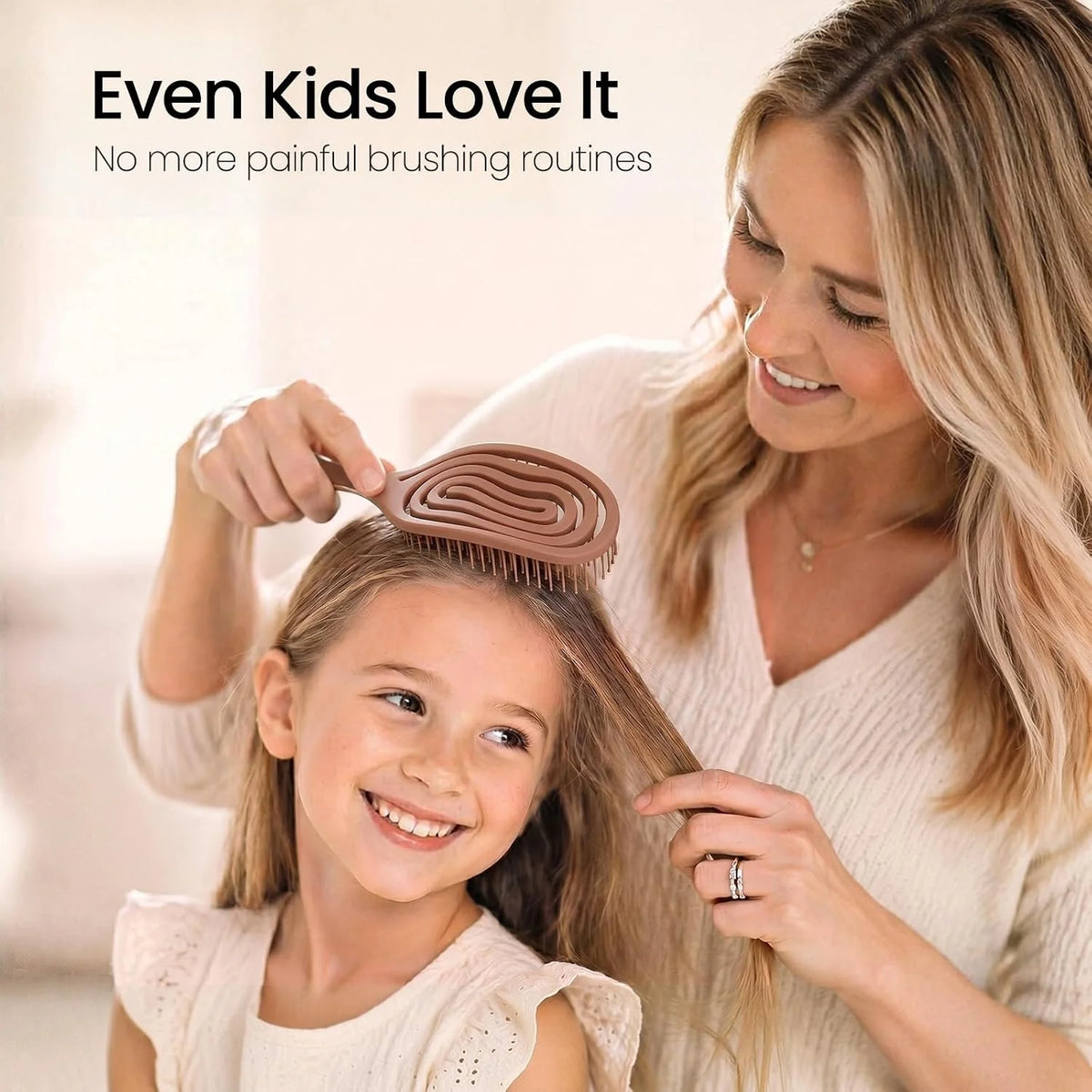AIMIKE Spiral Flex Hair Brush for Fine Hair, Gentle Detangler for Women