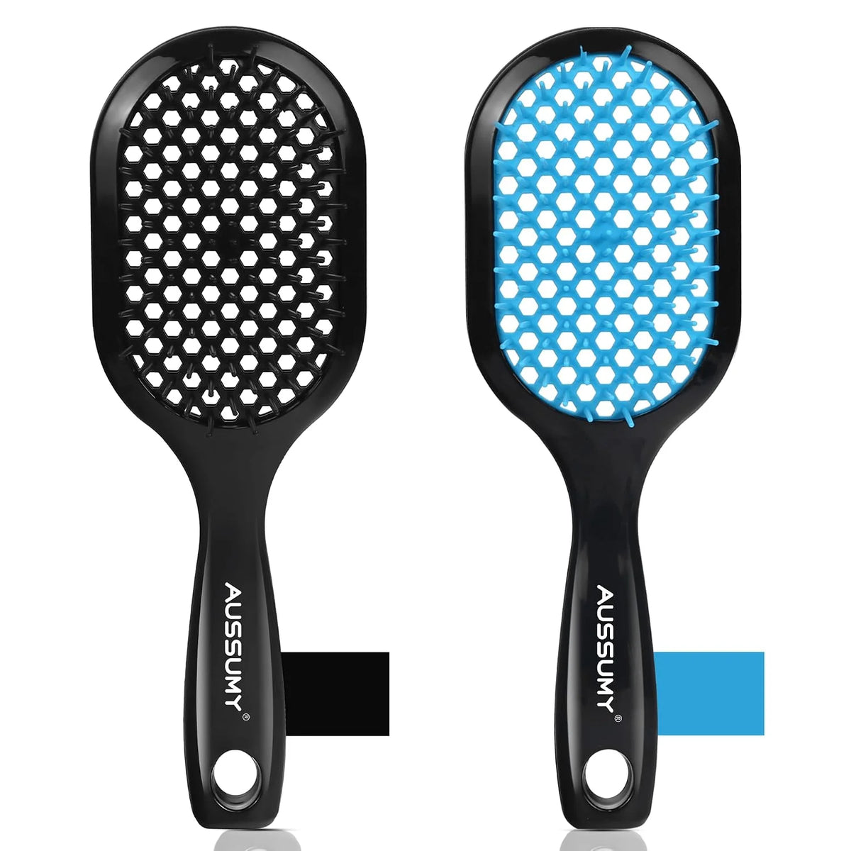 Vented Detangling Hair Brush - 2 Pack Detangler Hairbrush for Effortless Tangle Removal - Ultra-Soft Bristles -For Natural Curly Straight Wet Dry Damaged Hair for Women Men Kids