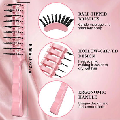 Patelai 3 Pcs Vent Hair Brush for Women Detangling Anti Static,Black