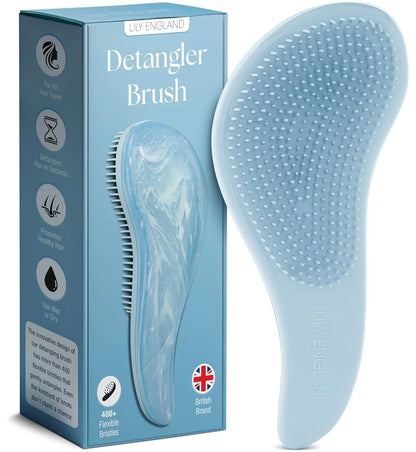 Hair Brush & Beard Detangler Brush - Unisex Detangling Brush for Men, Black