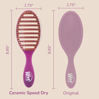 Wet Brush Ceramic Speed Dry Detangler, Black, Vented Blow-Dry Hair Brush