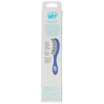 Wet Brush Thin Detangler Comb - Purple, Custom Care - All Hair Types - Ultra-Soft IntelliFlex Bristles Glide Through Tangles with Ease - Pain-Free Comb for Men & Women (Pack of 2)