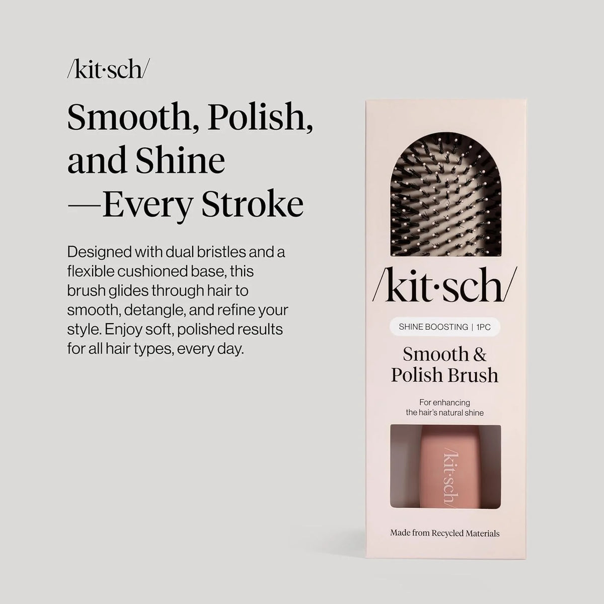 Kitsch Smooth & Polish Hair Brushes For Women and Men - Haze Blue