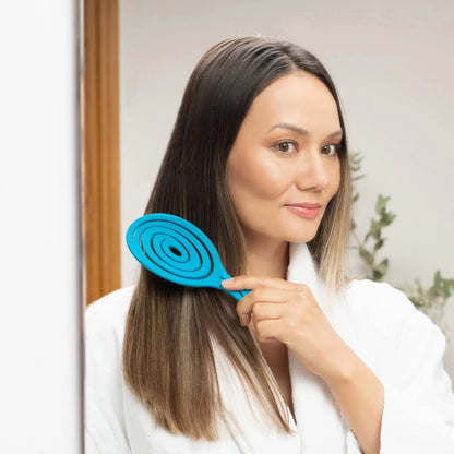 Ninabella Detangler Brush - No Tangle Hair Brush for Women, Fine, Thick and Long Hair - Hairbrush for Wet and Dry Hair, Gentle on the Scalp - Light Blue