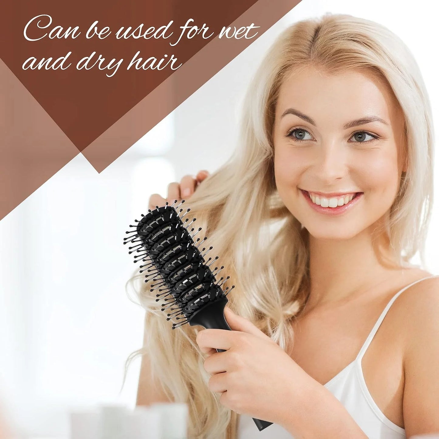 Patelai 3 Pcs Vent Hair Brush for Women Detangling Anti Static,Black