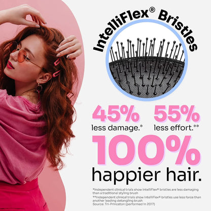 Wet Brush Mini Detangler Hair Brush, Blue (Desert Afterglow) - Detangling Travel Hair Brush - Ultra-Soft IntelliFlex Bristles Glide Through Tangles with Ease - Pain-Free - All Hair Types