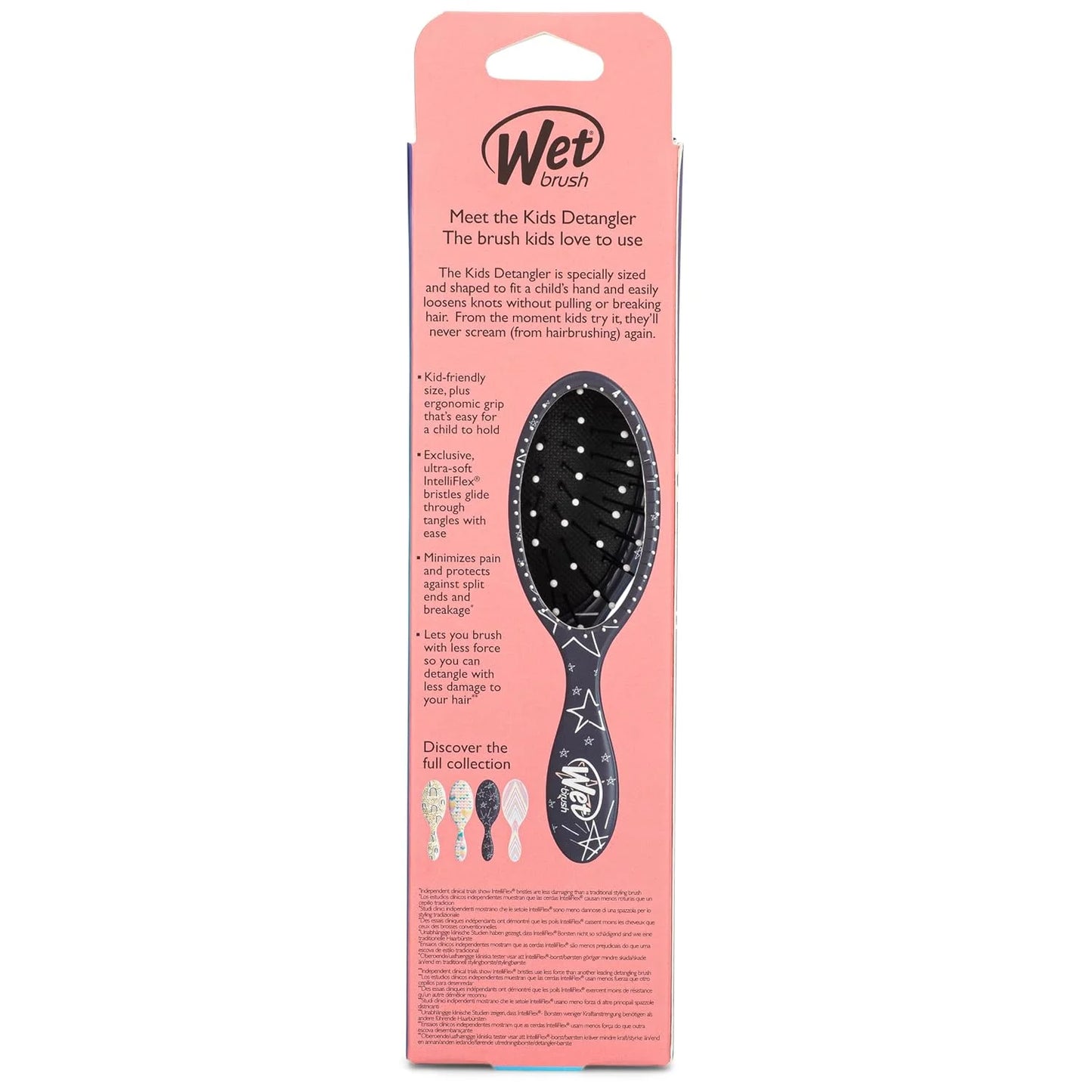 Wet Brush Kids Detangler Hair Brushes - Chevron - Midi Detangling Brush with Ultra-Soft IntelliFlex Bristles Glide Through Tangles with Ease - Pain-Free Comb for All Hair Types