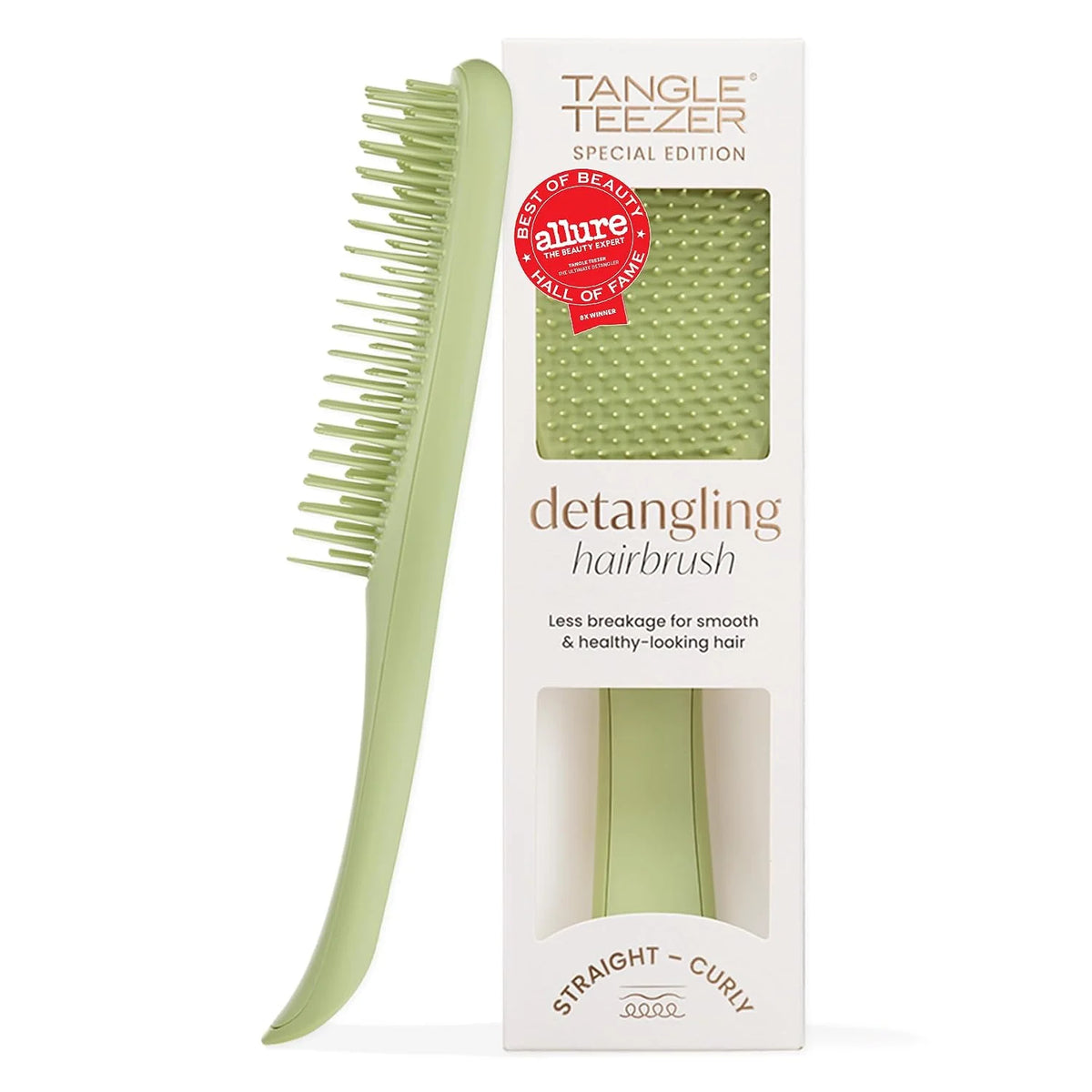 Tangle Teezer Matte Ultimate Detangler Brush, Straight to Curly, Cream