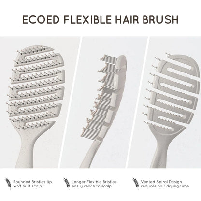 Detangler Hairbrush, Soft Bristle Detangling Brush,Quick Smoothing(Natural)