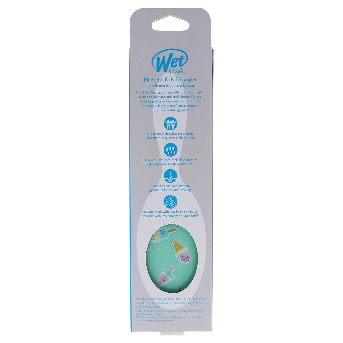 Wet Brush Kids Detangler Hair Brushes - Chevron - Midi Detangling Brush with Ultra-Soft IntelliFlex Bristles Glide Through Tangles with Ease - Pain-Free Comb for All Hair Types