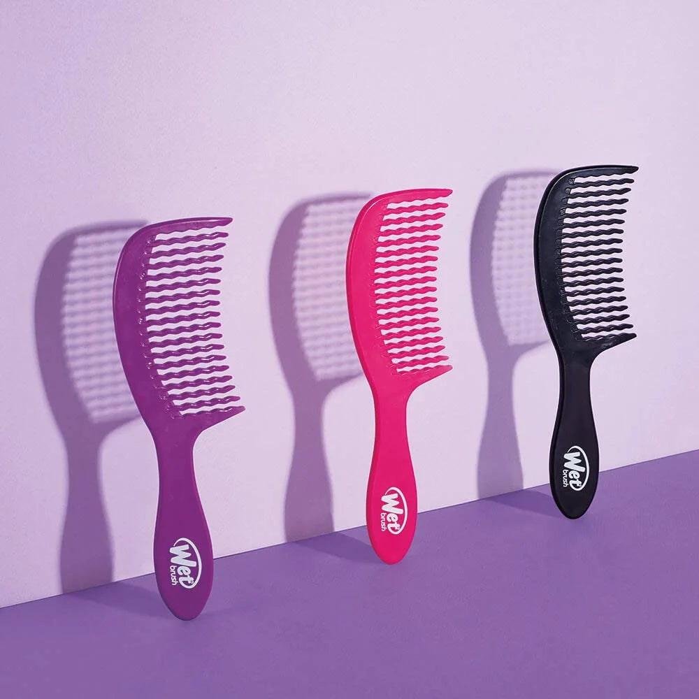 Wet Brush Detangling Comb - Purple Unisex Comb 1 Pc (Pack of 2)