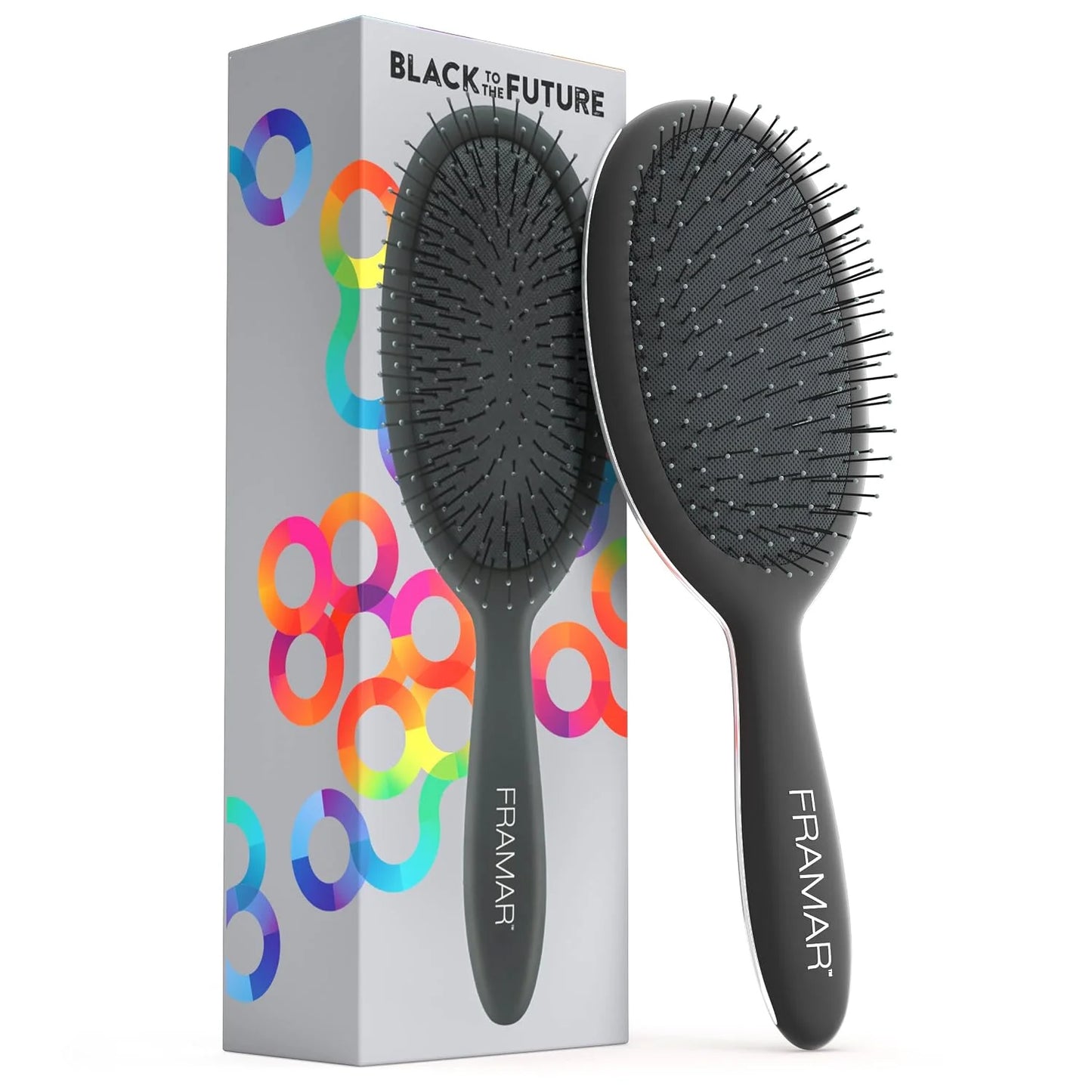 FRAMAR Checkered Hair Brush Detangler, Wet Hair Brushes For Women – Pink