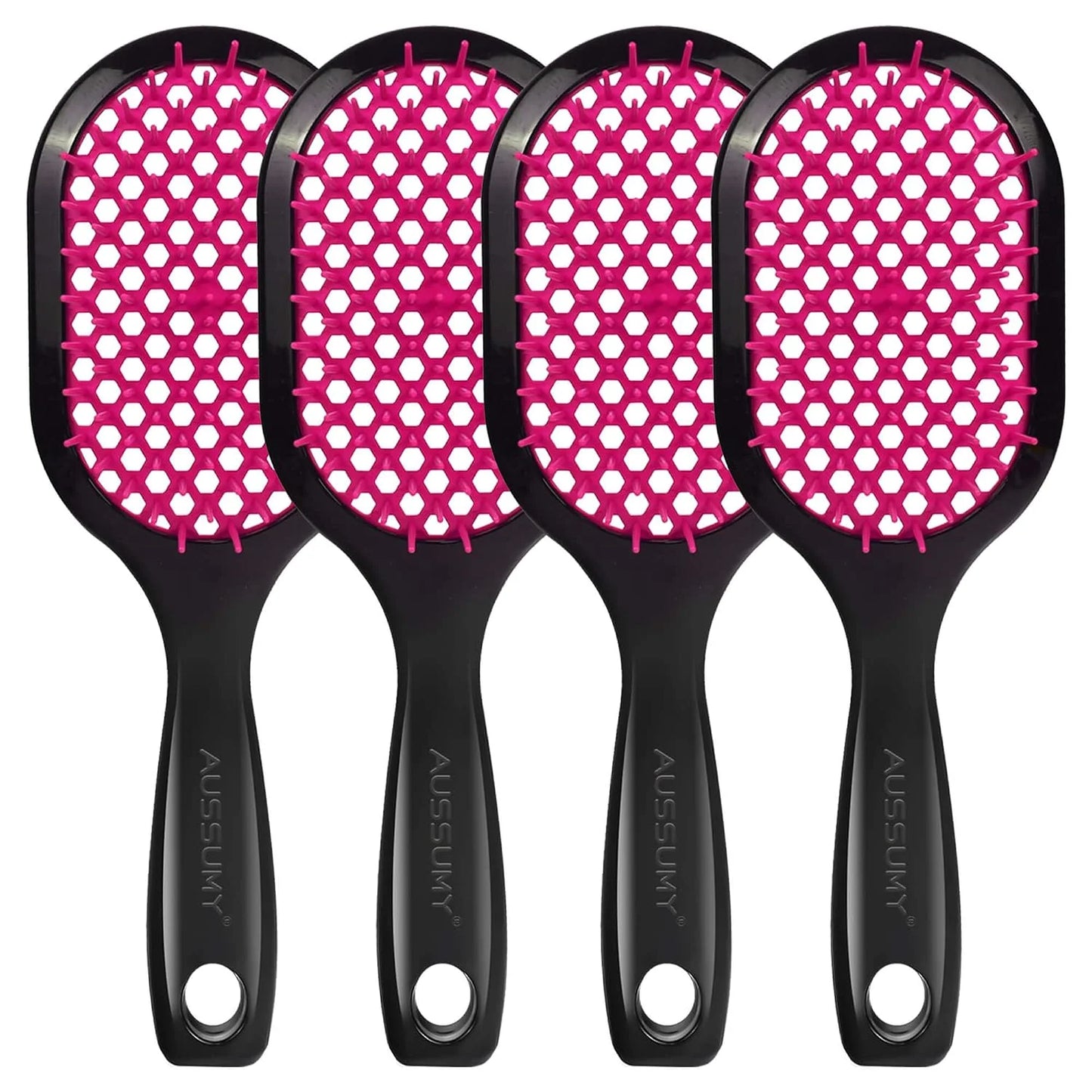 Vented Detangling Hair Brush - 2 Pack Detangler Hairbrush for Effortless Tangle Removal - Ultra-Soft Bristles -For Natural Curly Straight Wet Dry Damaged Hair for Women Men Kids
