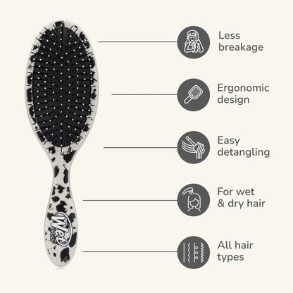 Wet Brush Original Detangler Hair Brush, Hipster Sketch, Ultra-Soft IntelliFlex Bristles, Detangling Bristles Glide Through Tangles (Wet & Dry Hair), Women & Men