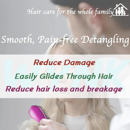 WYNK Detangling Hairbrush Detangler 2 Pack for Adults & Kids, Iridescent