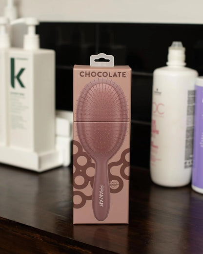 FRAMAR Checkered Hair Brush Detangler, Wet Hair Brushes For Women – Pink