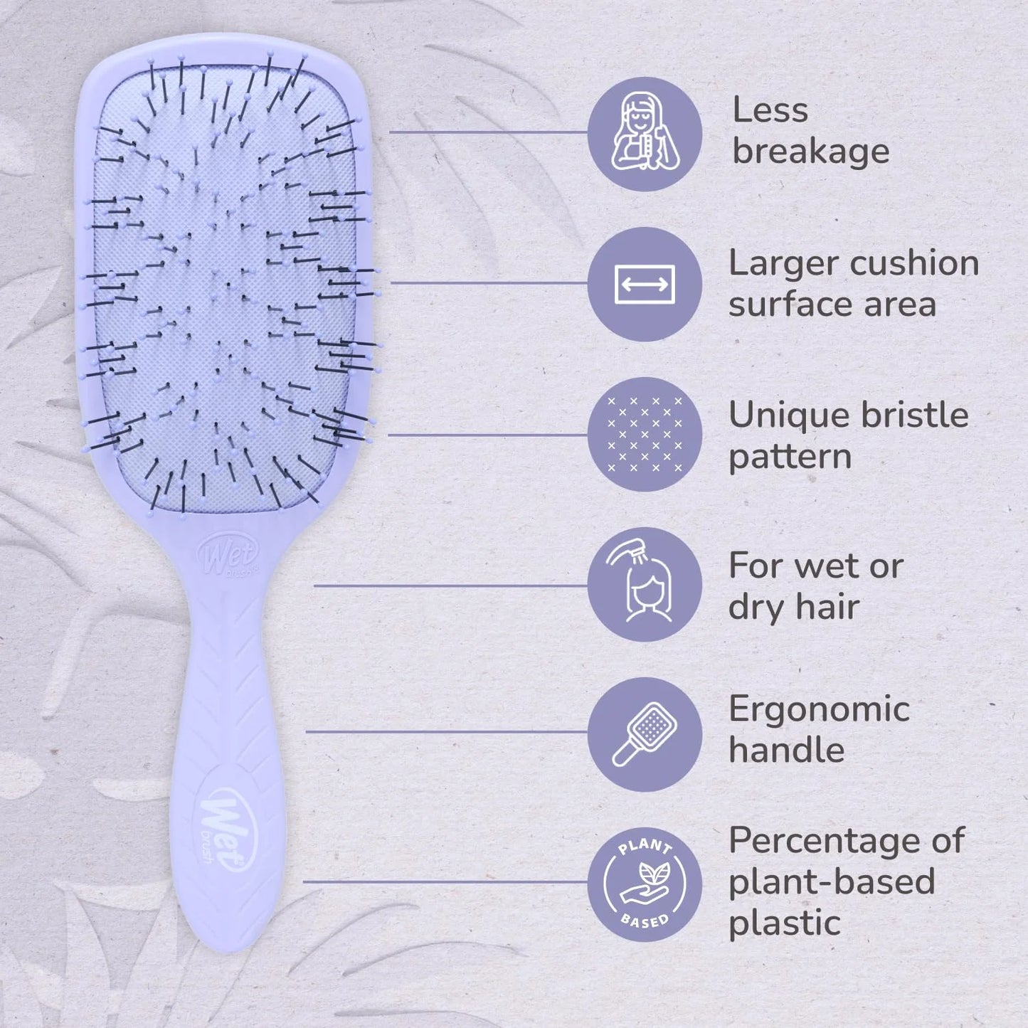 Wet Brush Go Green Thick Hair Paddle Detangling Brush, Green - Ultra-Soft IntelliFlex Bristles With AquaVent - Gently Loosens Knots While Minimizing Pain - Curly, Coarse, Long, Wet & Dry Hair