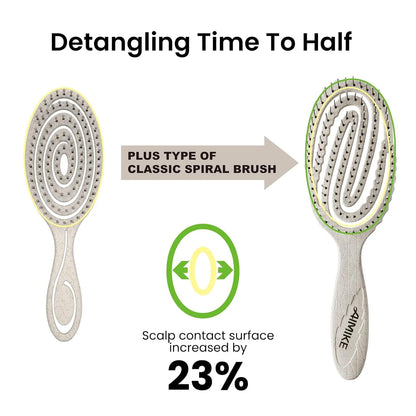 AIMIKE Hemp-Relax Detangling Hair Brush for Wet & Dry Hair, Beige
