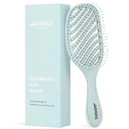 AIMIKE Detangler Paddle Hair Brush for Women & Fine Hair, Wet & Dry