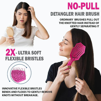 Fiora Naturals Detangling Hair Brush for Women, Detangler Hair Brush, Pink