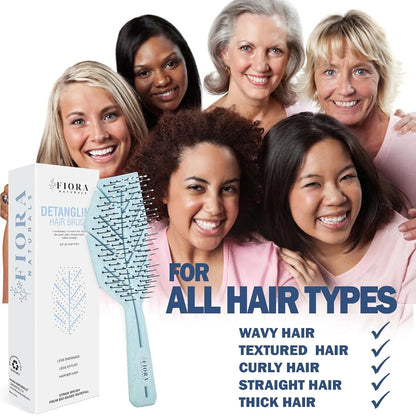 Fiora Naturals Detangling Hair Brush for Women, Detangler Hair Brush, Pink